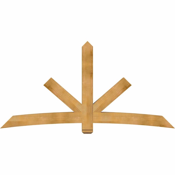 Ekena Millwork Alberta Rough Sawn Timber Gable Bracket, Western Red Cedar, 96"W x 48"H x 6"D x 6"F, 12/12 Pitch GBW096X48X0606ALB00RWR - main